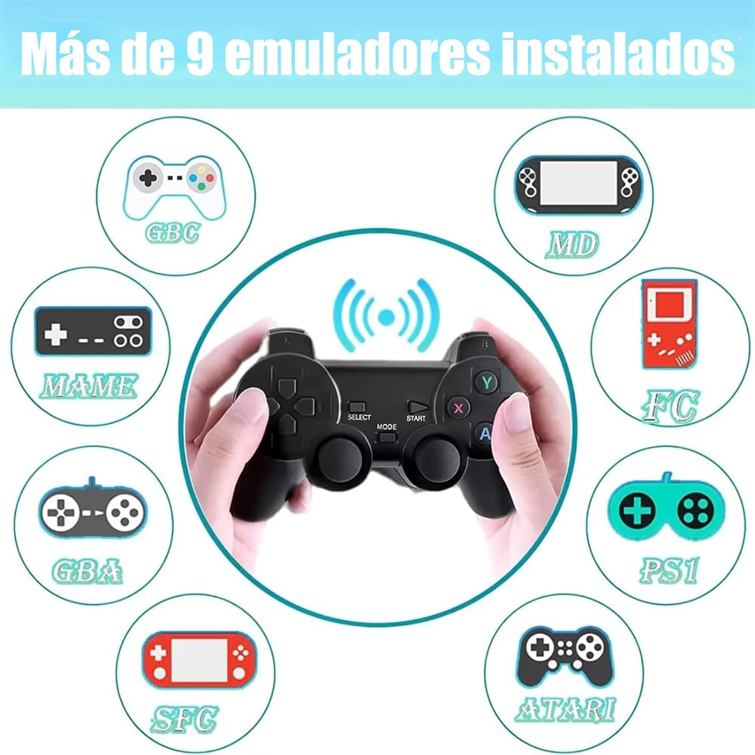 Consola Retro Inalámbrica HDMI 10.000 juegos (9 Emuladores) 4 Consola Retro Inalámbrica HDMI 10.000 juegos (9 Emuladores) - Image 4