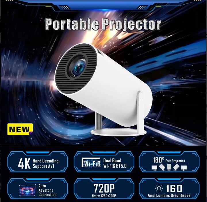 Proyector Portátil 4k Android TV Wifi Bluetooth Full HD 3 Proyector Portátil 4k Android TV Wifi Bluetooth Full HD - Image 3
